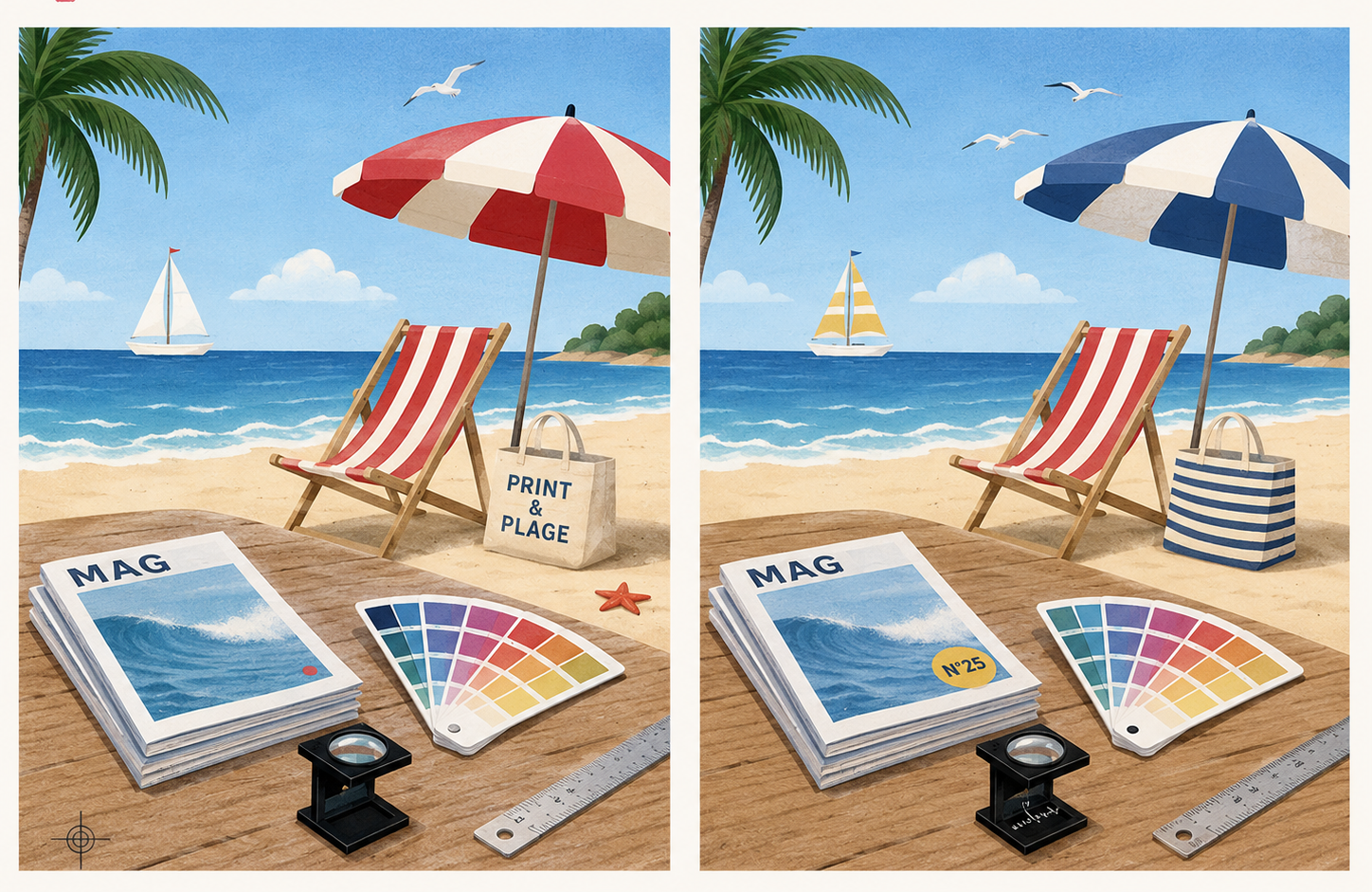 Jeu des 7 différences print